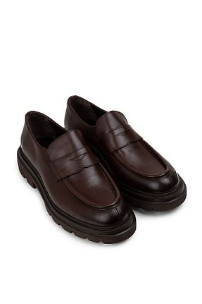 کفش لوفر قهوه ای مردانه چرم خالص Deery - کد 808450870
