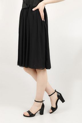 صندل مشکی زنانه پاشنه ضخیم GÖNDERİ(R) - کد 704498272