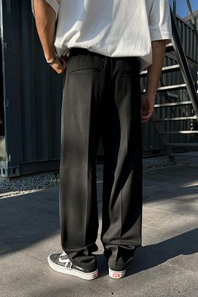 شلوار مشکی مردانه پنبه ای Flaw Wear - کد 819663205
