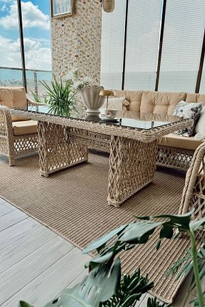 فرش قهوه ای قابل شستشو Cool Halı - کد 814364382