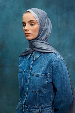 شال طوسی زنانه پنبه پلی استر cs camellia scarf - کد 921333325