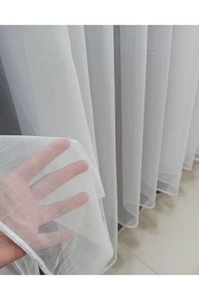 پرده توری سفید ریل دار Perde Pendik - کد 808308465