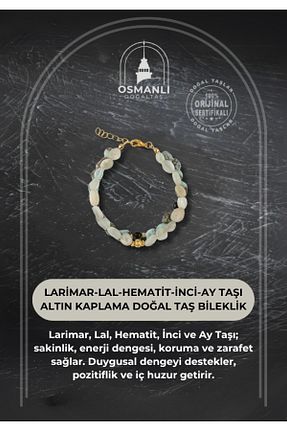 دستبند جواهر رنگی زنانه سنگ طبیعی OSMANLI DOĞAL TAŞ - کد 676282488