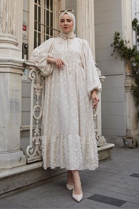 لباس حجاب بژ زنانه رگولار STİLBOON - کد 817311713