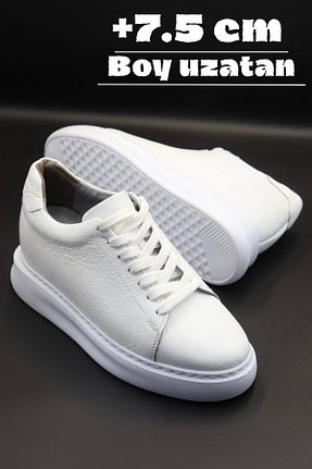 کفش اسنیکر سفید مردانه چرم اصل DUMMET - کد 939467328