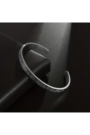 دستبند استیل (فولاد) طوسی زنانه استیل ضد زنگ KT AKSESUAR - کد 901872289