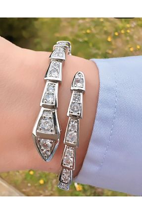 دستبند استیل (فولاد) طوسی زنانه استیل (فولاد) ECEMSEL - کد 928630899