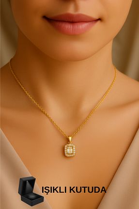 گردنبند طلا زرد زنانه 8 عیار CARAT STONE - کد 931416086