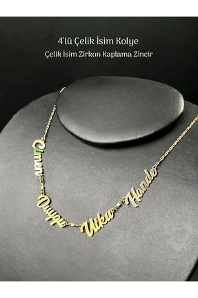 گردنبند استیل ( فولاد ) زرد زنانه استیل (فولاد) Tuana Trend - کد 941731186
