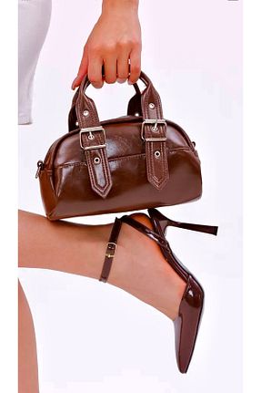 کیف دوشی قهوه ای زنانه چرم مصنوعی truvalıhelen - کد 939341884
