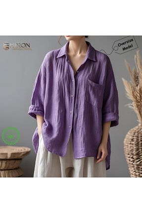 پیراهن بنفش زنانه اورسایز Shiron Sportswear&Company - کد 936941707