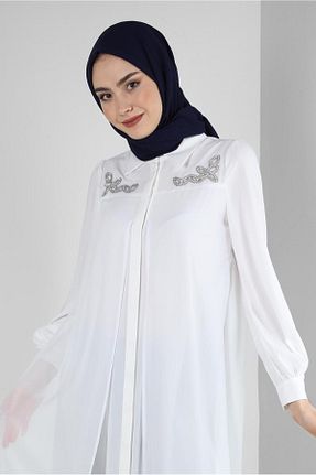 شال سرمه ای زنانه پلی استر Alvina - کد 810185967