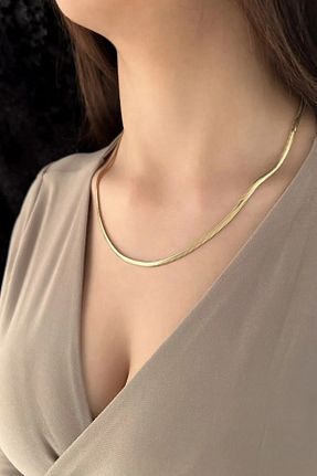 گردنبند جواهر طلائی مردانه استیل ضد زنگ Alze Beauty - کد 766581699