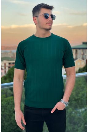 تیشرت سبز مردانه اسلیم فیت Marka - کد 941770117