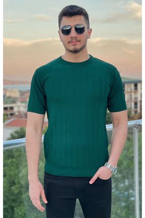 تیشرت سبز مردانه اسلیم فیت Marka - کد 941770117
