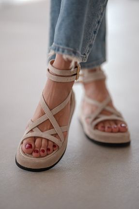 صندل نباتی زنانه پاشنه تخت selinshoes - کد 935280784