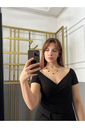 بلوز مشکی زنانه ساده LONELY WOLF - کد 938509741