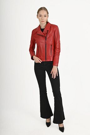کت قرمز زنانه Fitted ALİN - کد 36393245