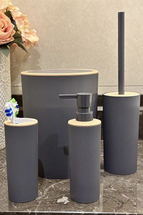 ست حمام طوسی پلاستیک Makri - کد 855215566