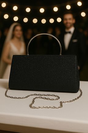 کیف مجلسی مشکی زنانه چرم مصنوعی ZİVORA - کد 940469878