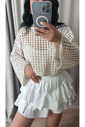 دامن سفید زنانه پارچه Butik - کد 933555423