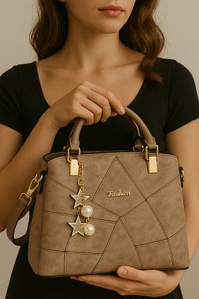 کیف دوشی طوسی زنانه چرم مصنوعی ZİVORA - کد 940515165