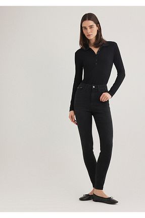 شلوار جین طوسی زنانه پاچه تنگ Mavi - کد 384008350