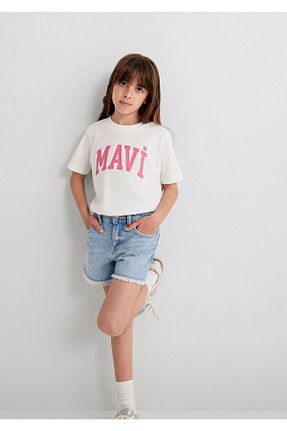 تیشرت سفید بچه گانه یقه دوچرخه Mavi - کد 702047904