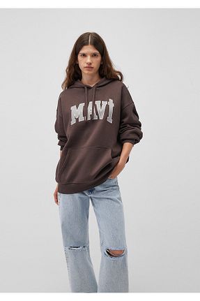 سوئیشرت قهوه ای زنانه چاپی Mavi - کد 848491374