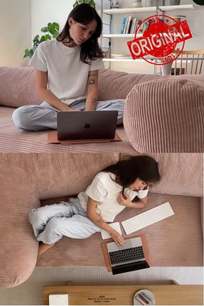 کاناپه صورتی مخمل Dekoro - کد 886315599
