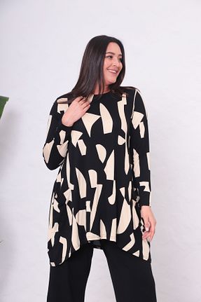 تونیک سایز بزرگ نباتی زنانه بافت THE CABIN - کد 899242073