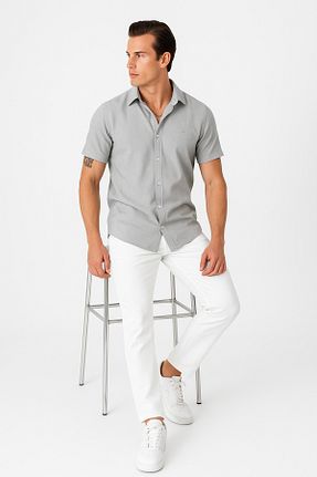 پیراهن طوسی مردانه اسلیم فیت Artı1 - کد 940606029