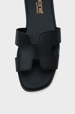 دمپائی مشکی زنانه چرم مصنوعی Capone Outfitters - کد 47866910