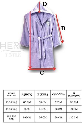 حوله پالتوئی نوزاد و کودک بنفش بچه گانه پنبه ای Hera - کد 320029754