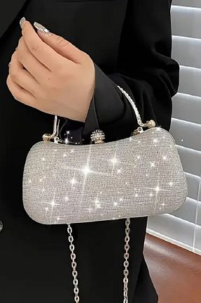کیف مجلسی طوسی زنانه چرم مصنوعی Famels - کد 930788789