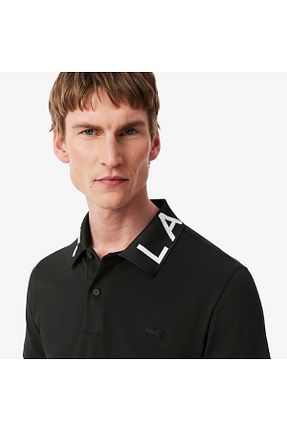 پولوشرت مشکی مردانه پنبه ای Lacoste - کد 936556562