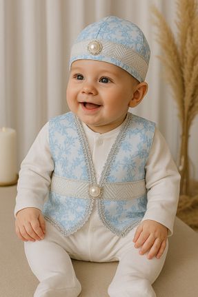 ست نوزادی آبی بچه گانه پنبه ای Cherub Baby - کد 572596047