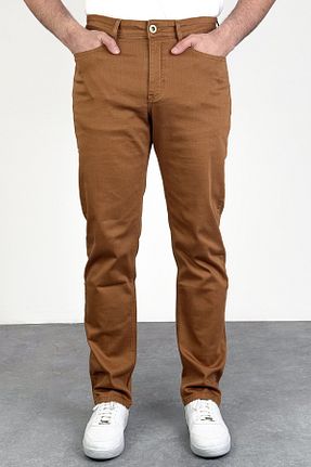 شلوار جین نارنجی مردانه پاچه لوله تفنگی HLT JEANS - کد 903991276