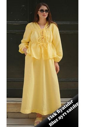 دامن زرد زنانه پنبه ای Molly Nelly - کد 936030703