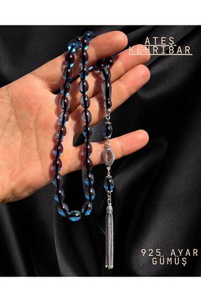 تسبیح آبی کهربا Erbab i Kehribar - کد 837483831
