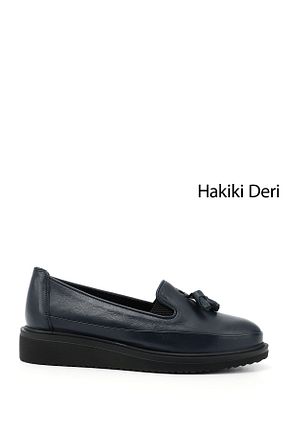 بابت سرمه ای زنانه چرم خالص GÖNDERİ(R) - کد 92143394