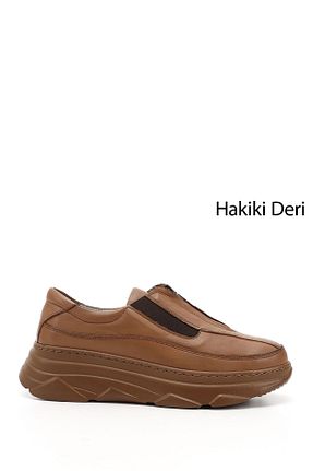 کفش اسنیکر سرمه ای زنانه چرم اصل GÖNDERİ(R) - کد 790840215