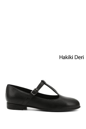 بابت مشکی زنانه چرم خالص GÖNDERİ(R) - کد 834168143