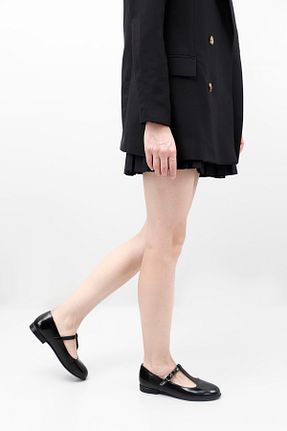 بابت مشکی زنانه چرم خالص GÖNDERİ(R) - کد 840028342