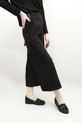 کفش کژوال مشکی زنانه چرم مصنوعی GÖNDERİ(R) - کد 6422353