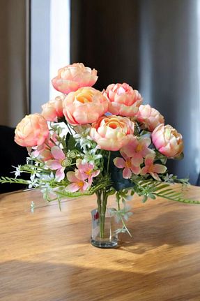 گل خشک و مصنوعی صورتی MD Aspiz Flowers - کد 799502290