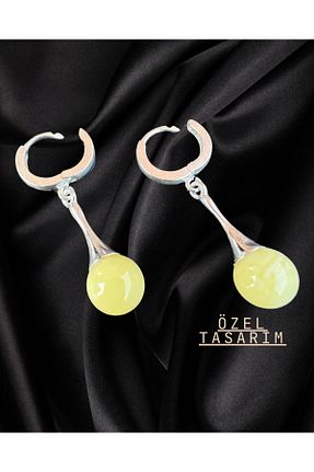 گوشواره نقره زرد زنانه 925 عیار Erbab i Kehribar - کد 892879725