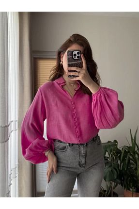 بلوز صورتی زنانه ساده RosePearl - کد 930838689
