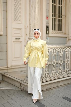پیراهن حجاب زرد زنانه رگولار LOCCO - کد 855784731