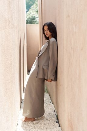 کت طوسی زنانه Blazer BOHEMAİ - کد 848570572
